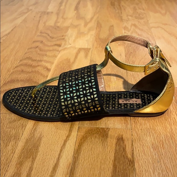 Alaia lazer cut suede and leather gladiator sandals size 40 - Picture 12 of 16